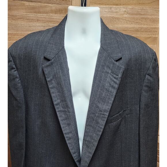 Men's Chaps Ralph Lauren Pinstripe Suit Set - Made in Canada Woolmark 42" Waist - Picture 3 of 12